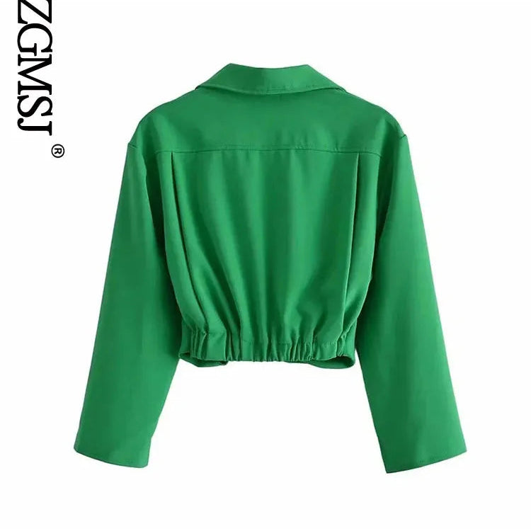 Nlzgmsj ZBZA Skirts Womens 2024 Two Piece Set Linen Blend Cropped Women Shirt Draped Skirt Autumn Fashion Casual Dress Sets