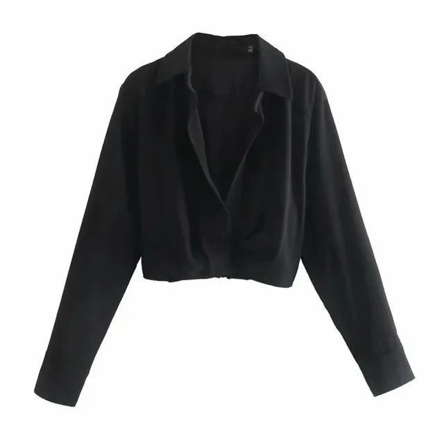 Nlzgmsj ZBZA Skirts Womens 2024 Two Piece Set Linen Blend Cropped Women Shirt Draped Skirt Autumn Fashion Casual Dress Sets As Picture 2