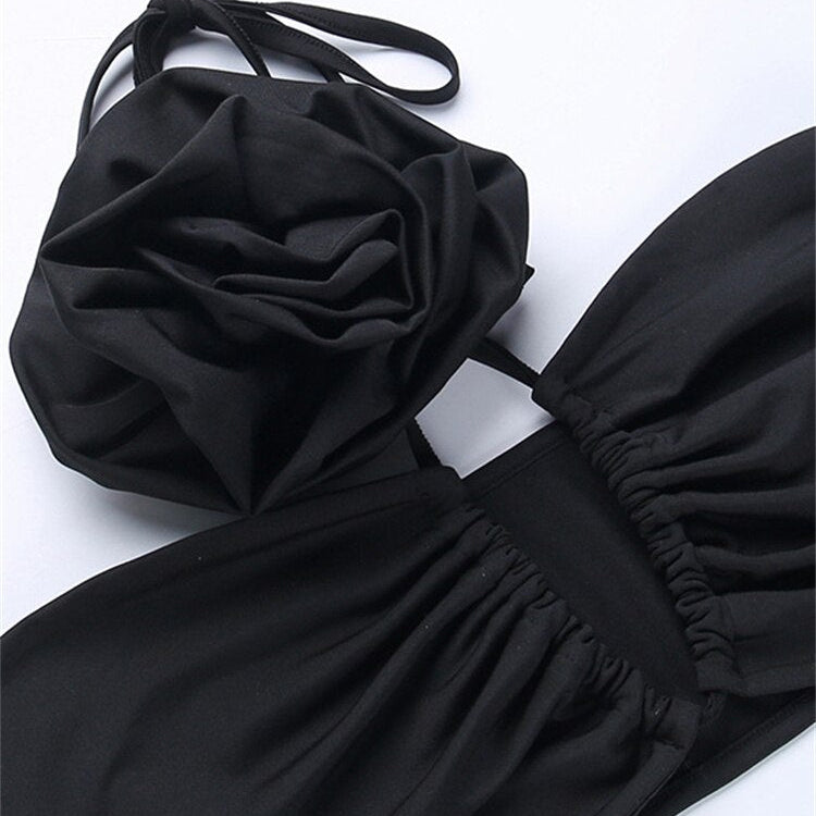 Nsauye Summer Casual Beach Women Sexy Club Skirt Suit Hollow Out Skinny Halter Crop Tops And Long Wrap Skirt Two Piece Set 2024