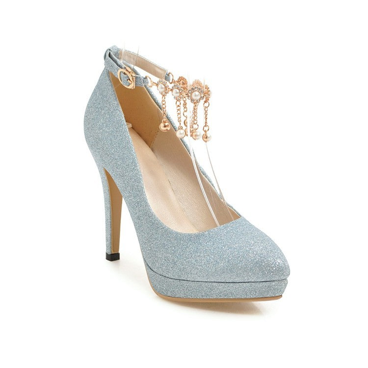 Women's Stylish Platform High Heels Blue