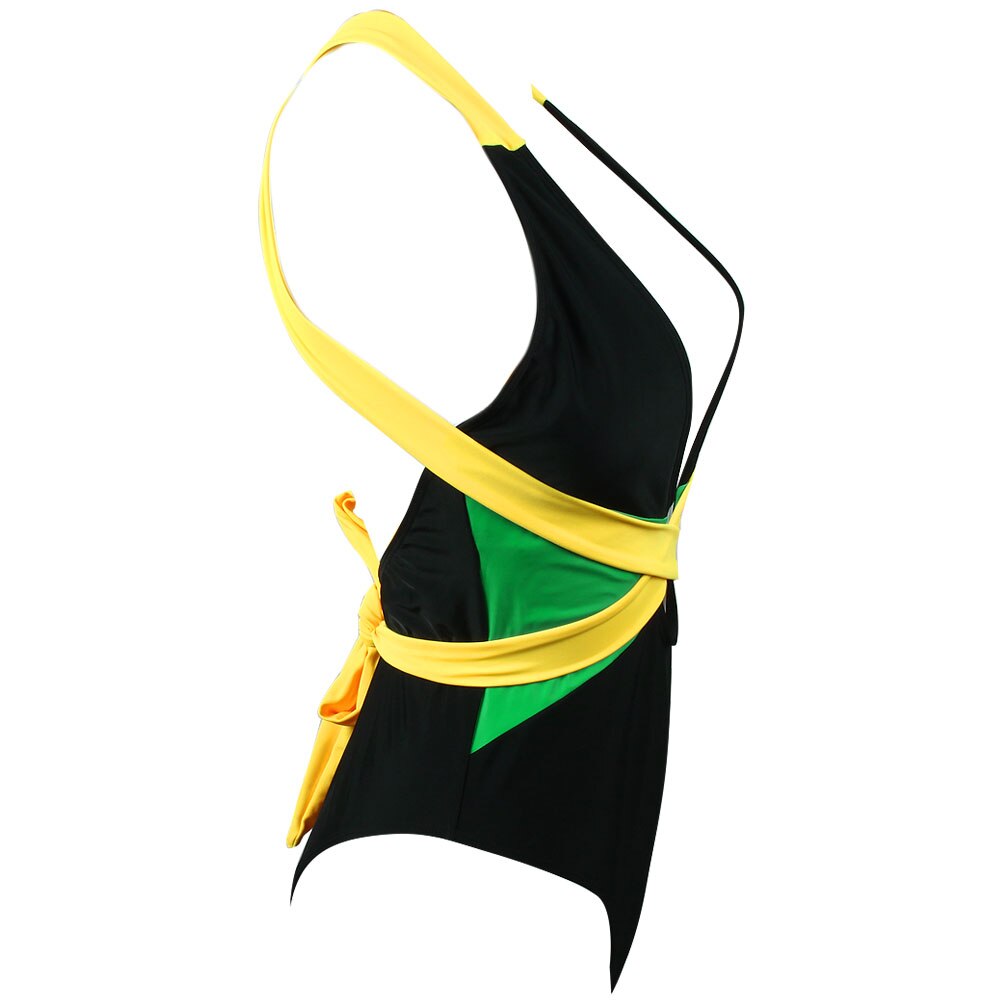 One Piece Caribbean Flag Rasta Body Shaping Monokini Swimsuit Swimwear Bathing Suit