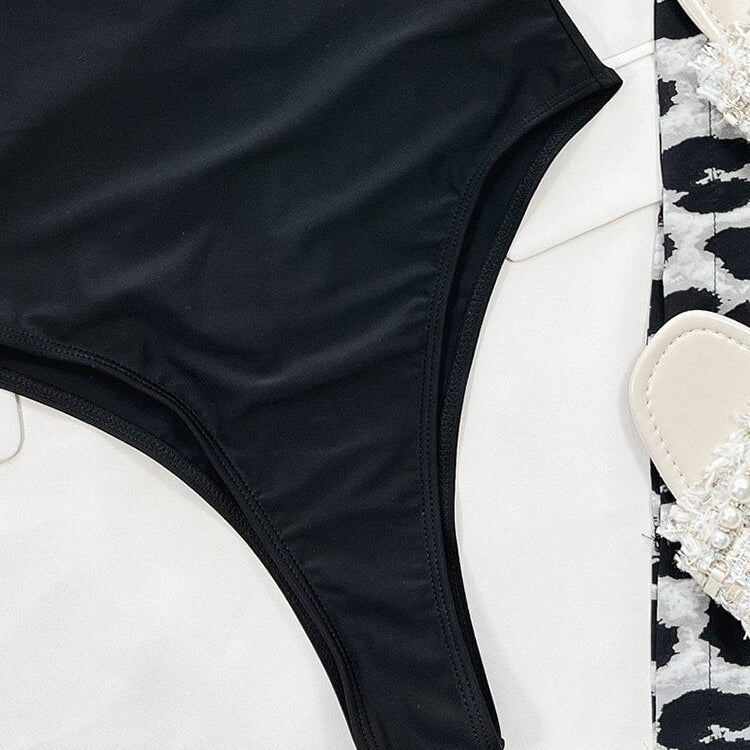 One Piece Swimsuit - New Solid Black Halter V-neck Monokini Sexy Thong Bathing Suit Beach Wear Summer Bodysuit