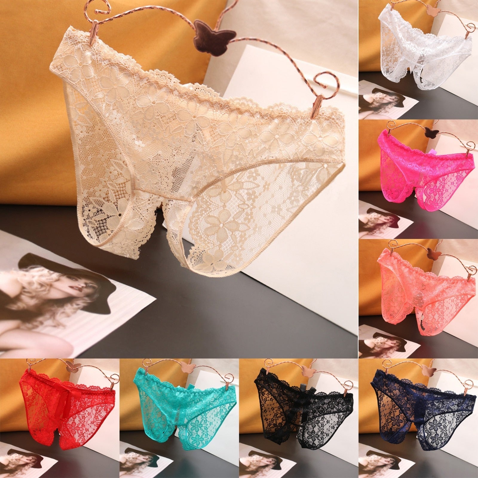 Open Crotch Underwear Panties With Bow