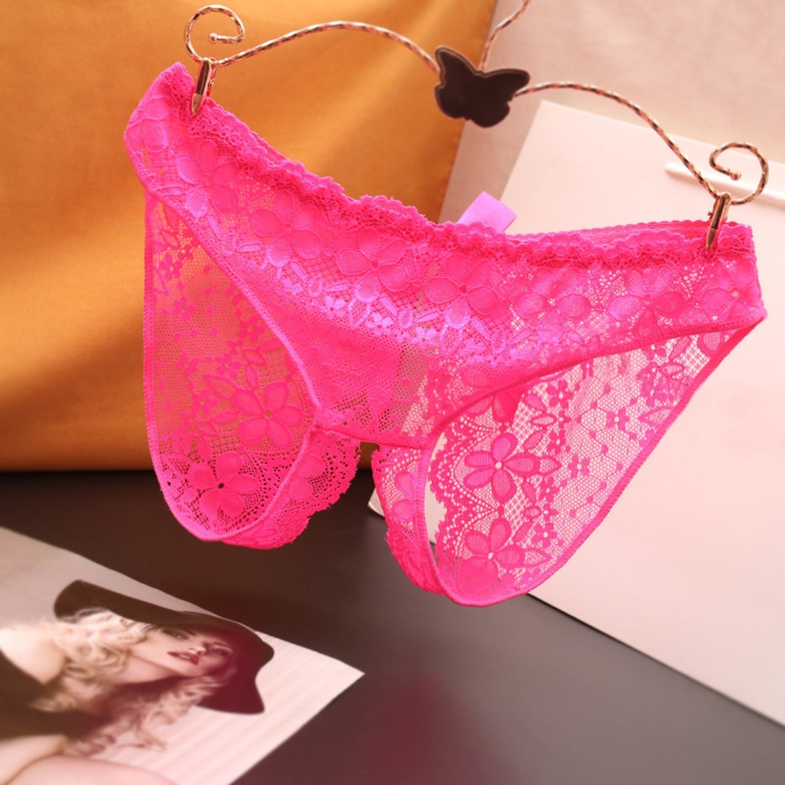 Open Crotch Underwear Panties With Bow