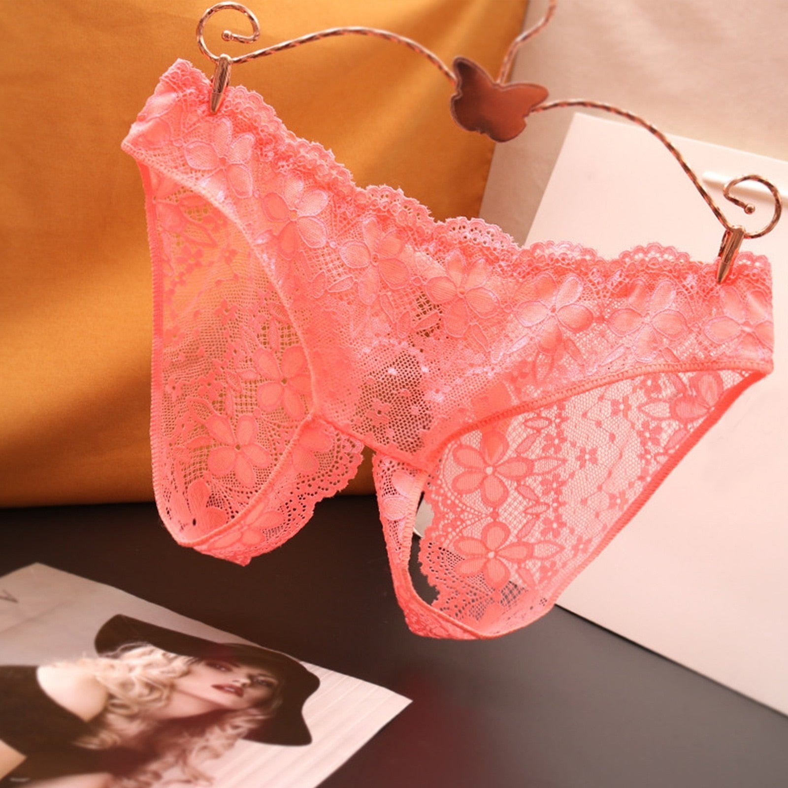 Open Crotch Underwear Panties With Bow