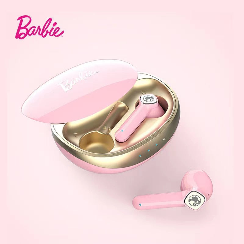 Original Barbie Bluetooth Speaker Earphone Mini Wireless Headset Retro Portable Girls Phone Accessories Fashion Kawaii Gift