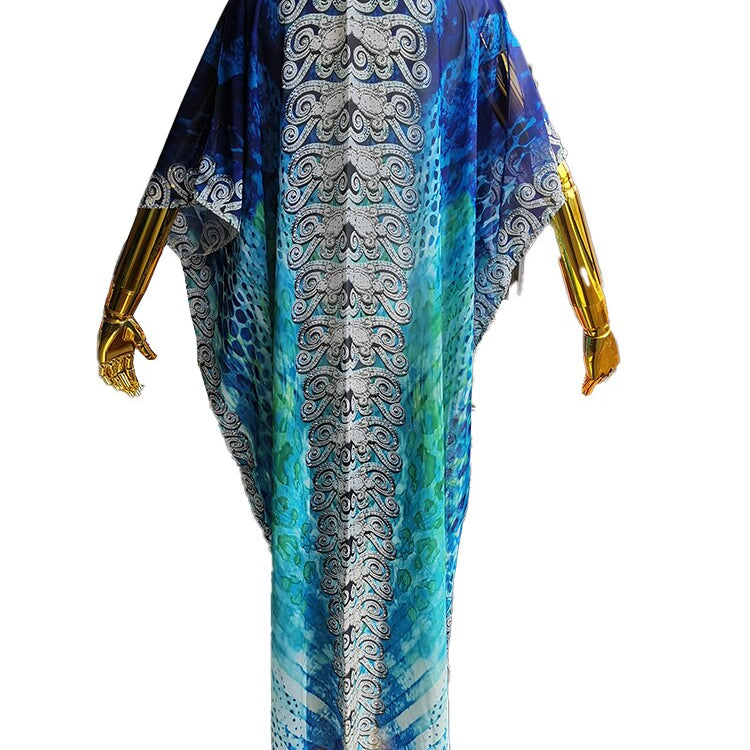 Over Size Bohemian Dress Women Summer Beachwear Robe Plage 2024 Swimsuit Cover Up Tunic For Beach Pareos Long Maxi Dress Sarong