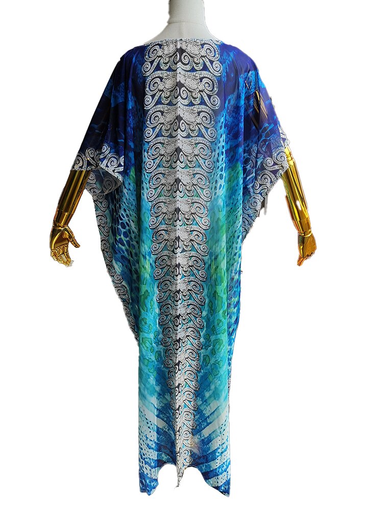 Over Size Bohemian Dress Women Summer Beachwear Robe Plage 2024 Swimsuit Cover Up Tunic For Beach Pareos Long Maxi Dress Sarong