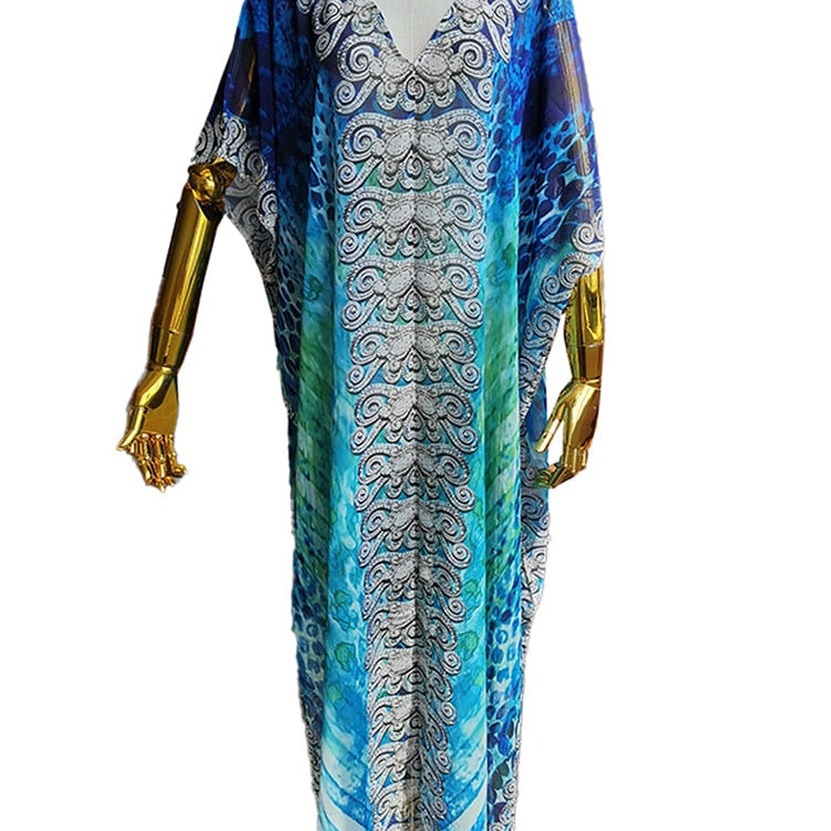 Over Size Bohemian Dress Women Summer Beachwear Robe Plage 2024 Swimsuit Cover Up Tunic For Beach Pareos Long Maxi Dress Sarong