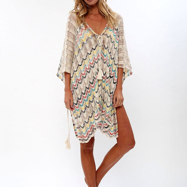 Oversize Crochet Beach Dress Cover up Sarong Kaftan Beach Tunic Plage Bathing suit cover ups Pareo Beach Bikini Cover up Q870-776 One Size