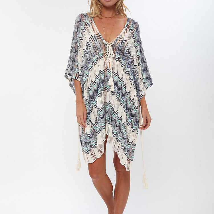 Oversize Crochet Beach Dress Cover up Sarong Kaftan Beach Tunic Plage Bathing suit cover ups Pareo Beach Bikini Cover up Q776 One Size