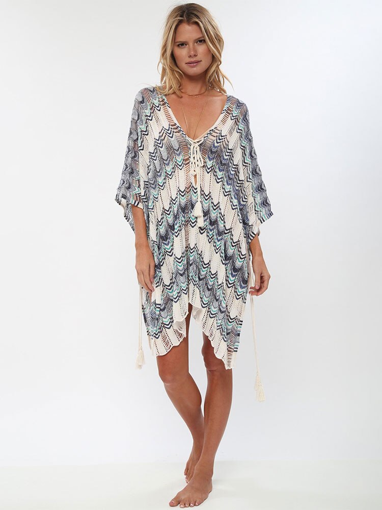 Oversize Crochet Beach Dress Cover up Sarong Kaftan Beach Tunic Plage Bathing suit cover ups Pareo Beach Bikini Cover up