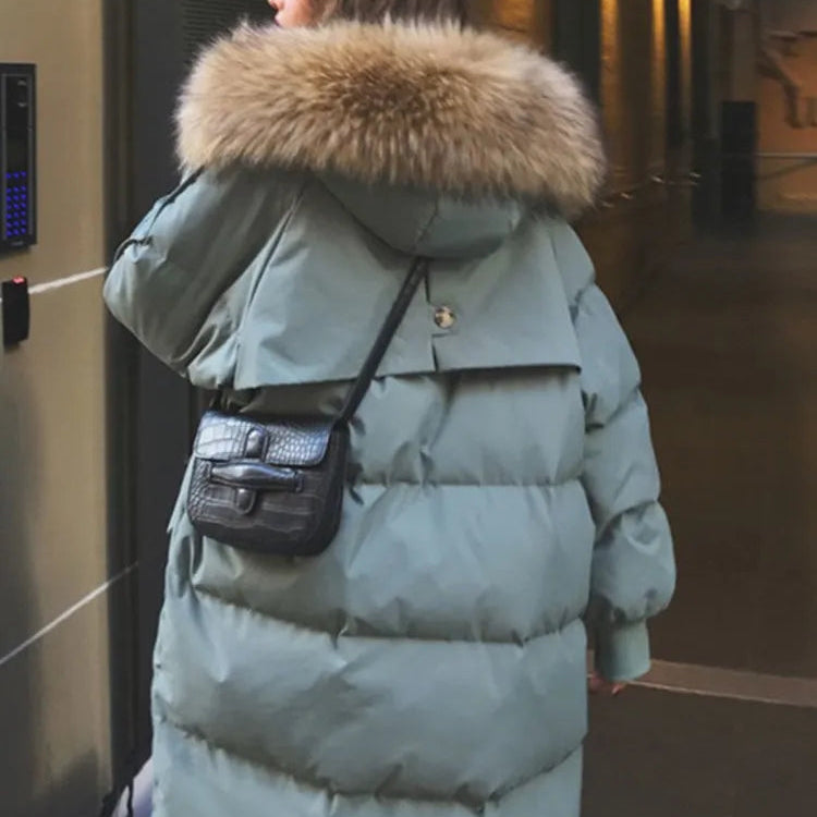 Parka Autumn Winter Jacket Women Clothes Vintage Warm Coat Female Women's Down Cotton Jacket Warm Thick Long Parkas Oversized Green