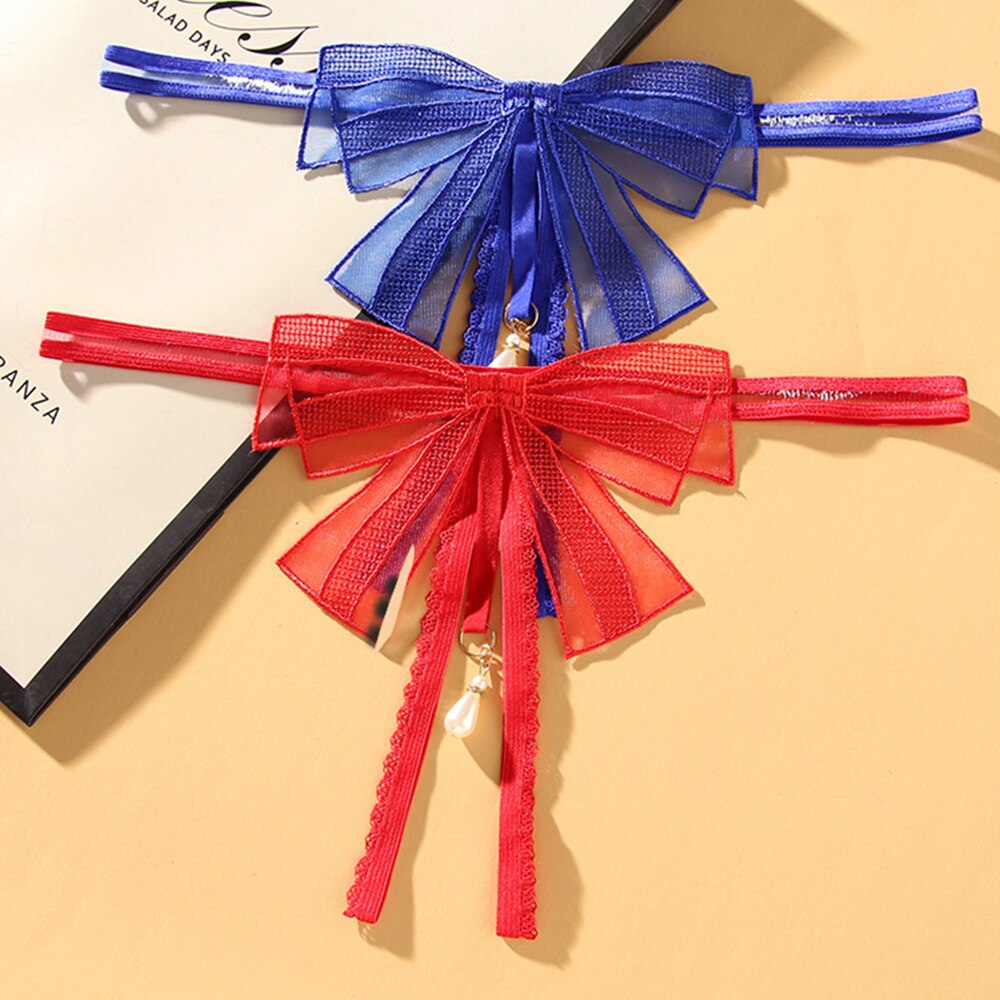 Pearl Pendant Sexy Crotchless Panties