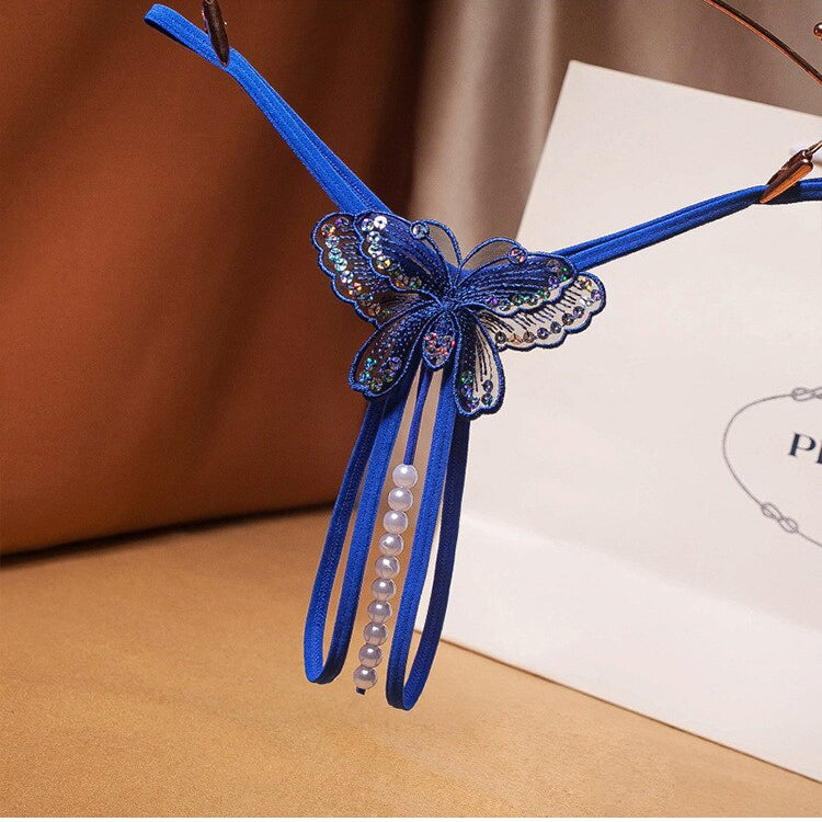 Pearl Sequins Thong Women Sexy G-string