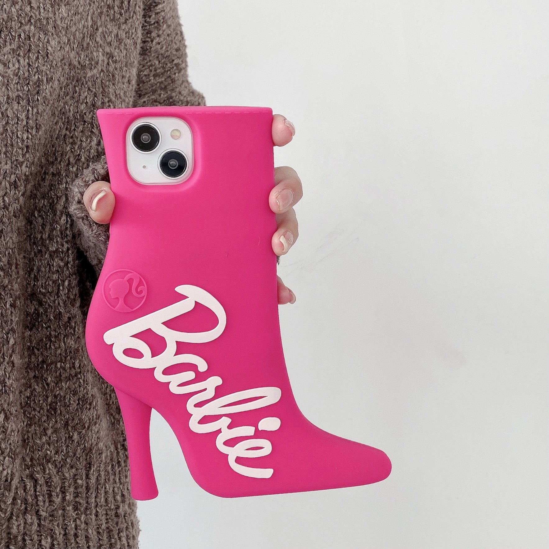 Personality Barbie High Heels Smartphone Shell Y2K Girls Iphone 14Promax Case Fashion Women Soft 13 12 Xr Cell Holder Ins Gifts red