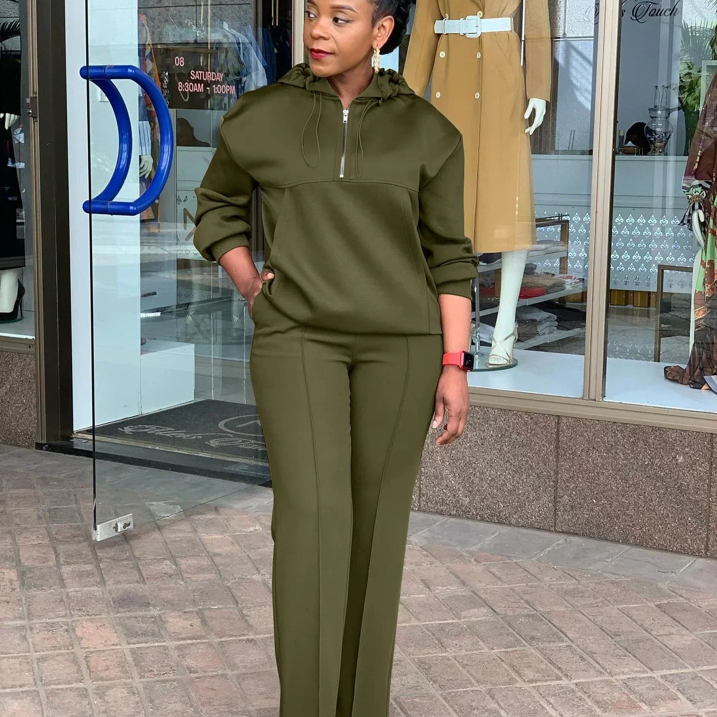 Long Sleeve Women Set Loose Long Sleeve Hoodies Pant Suits 2024 Spring 2 Two Piece Sets Sporty Tracksuits Street Outfits