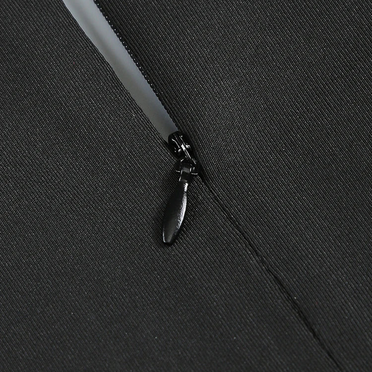 Black Maxi Dresses Women Sexy Deep V Neck Long Sleeves Gowns Runway Party Wear 2024 Spring New Fashion