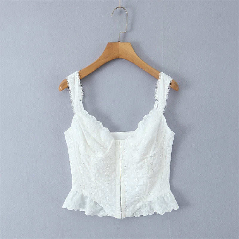 White Lace Skirt Set Women's Dress Summer Spring 2025 Outfits 2 Pcs Matching Set Beach Boho Midi Vestidos Embroidery