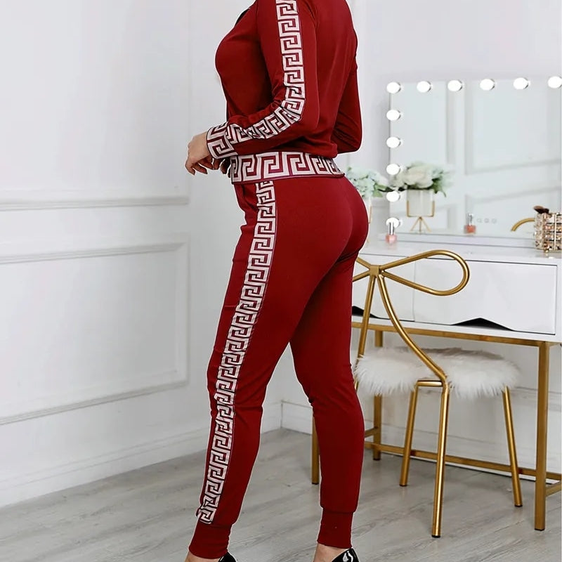 Women Two Piece Set Outfits Autumn Women's Tracksuit Zipper Top And Pants Casual Sport Suit Winter 2 Piece Woman Set