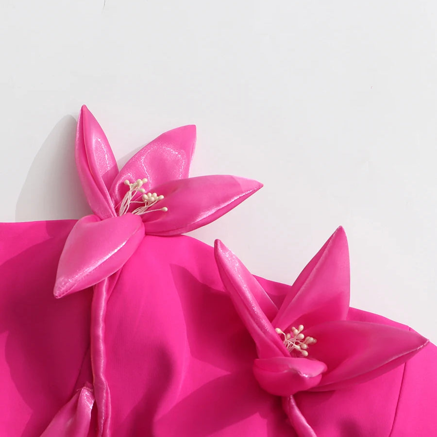 Solid Slimming Spliced Appliques Elegant Dresses for Women Srtapless Sleeveless Split Dress Femlae Fashion Clothing