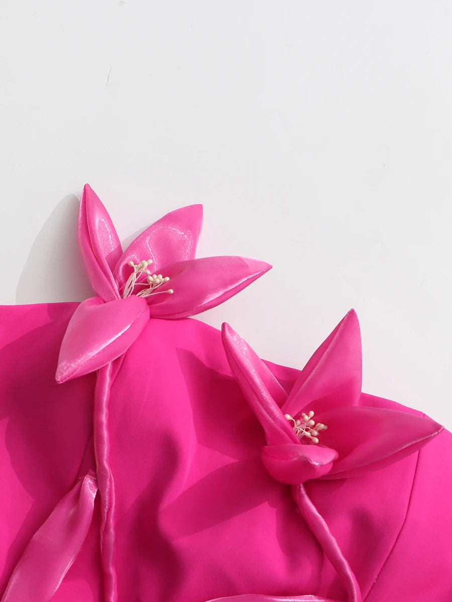 Solid Slimming Spliced Appliques Elegant Dresses for Women Srtapless Sleeveless Split Dress Femlae Fashion Clothing