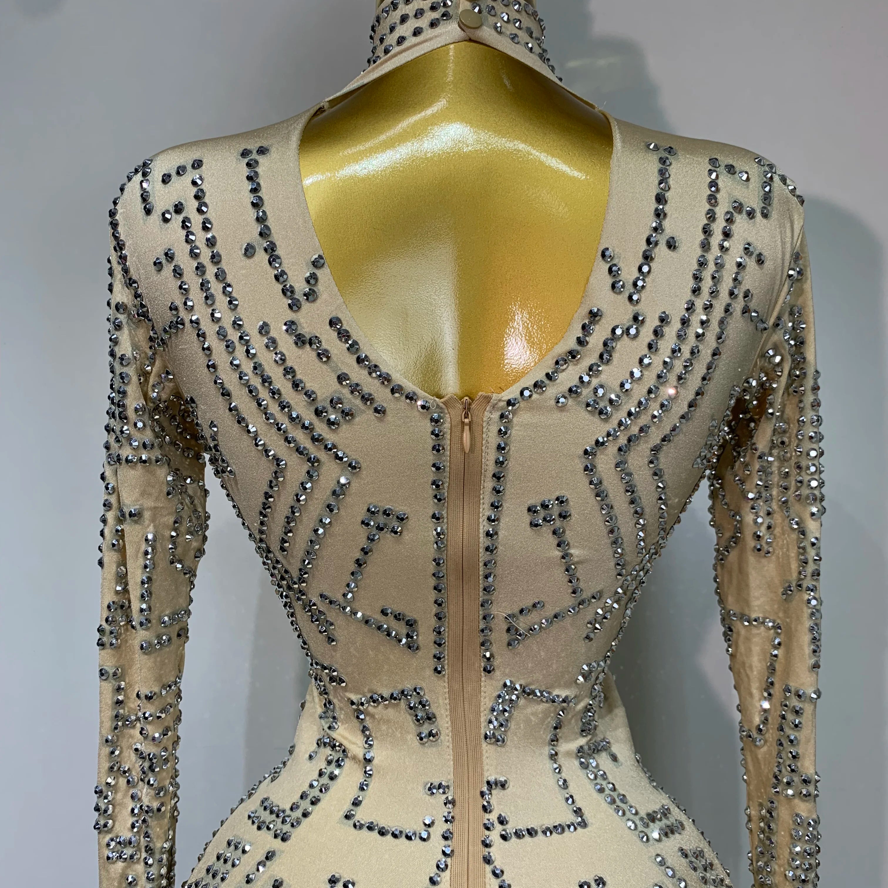 Shining Rhinestones Jumpsuits for Women Sexy Stretch Dance Jumpsuit Birthday Party Nightclub Stage Wear Drag Queen Costumes