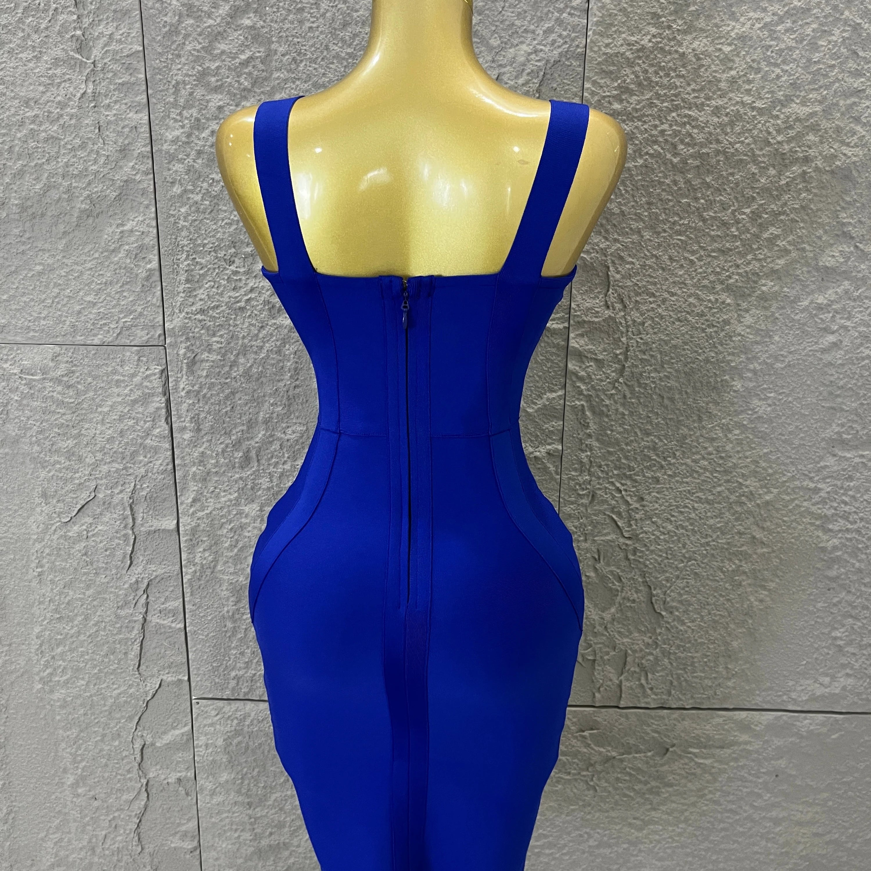 Elegant Sweetheart Neck Bandage Dress Crisscross Bust Slim Fit Midi Evening Banquet Formal Dinner Wedding Guest Cocktail Outfit