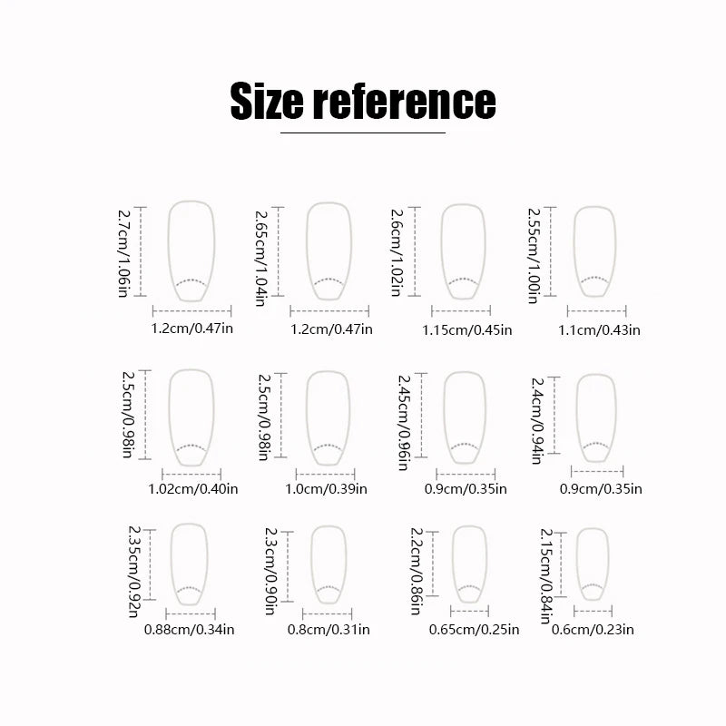 24-piece Long French Pop Flash Nail with 1 Jelly Glue and 1 Nail File