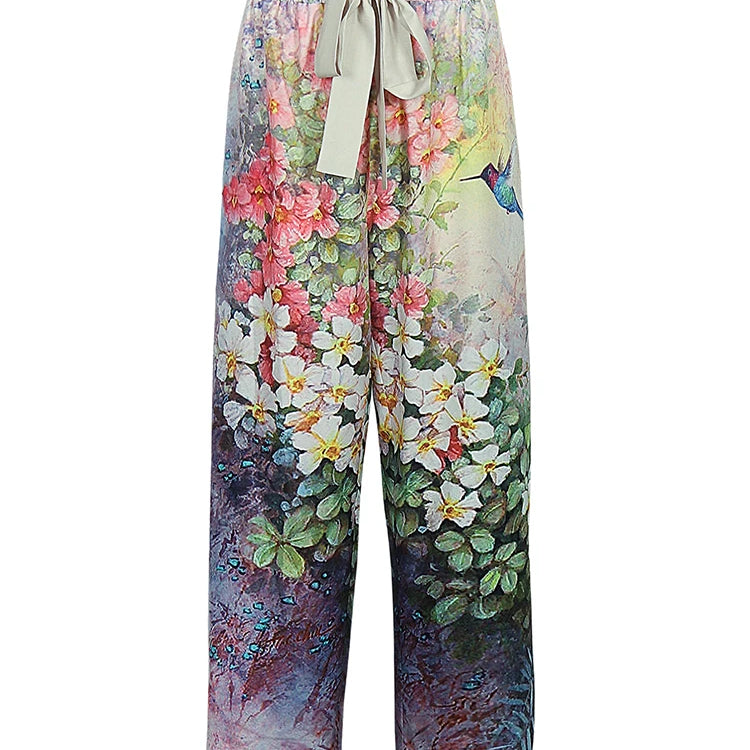 Plus Size Women's 2025 Spring New Casual Suit Set Women's Big Size Floral Print Long Best Choice in Spring