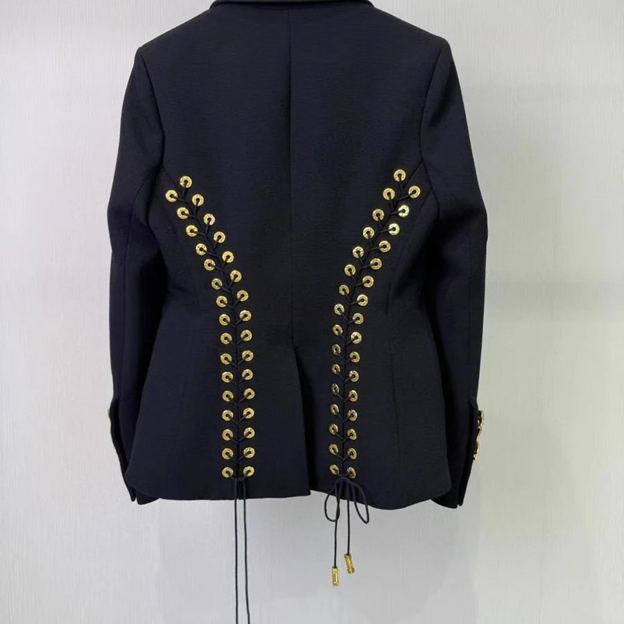 Solid Slimming Jackets for Women Lapel Long Sleeves Patchwork Irrgular Button Temperament Jacket Female Fashion New