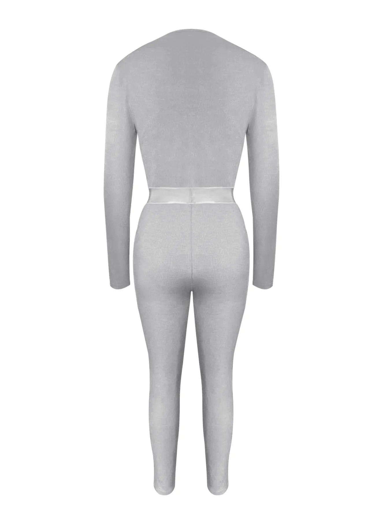 LW Plus Size casual Two pieces sets solid long sleeve Round Neck Top + Skinny Pants Set Autumn sport women's clothing pants sets