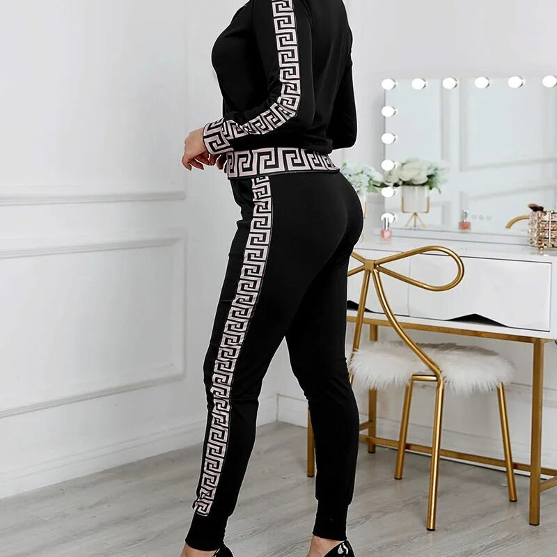 Women Two Piece Set Outfits Autumn Women's Tracksuit Zipper Top And Pants Casual Sport Suit Winter 2 Piece Woman Set