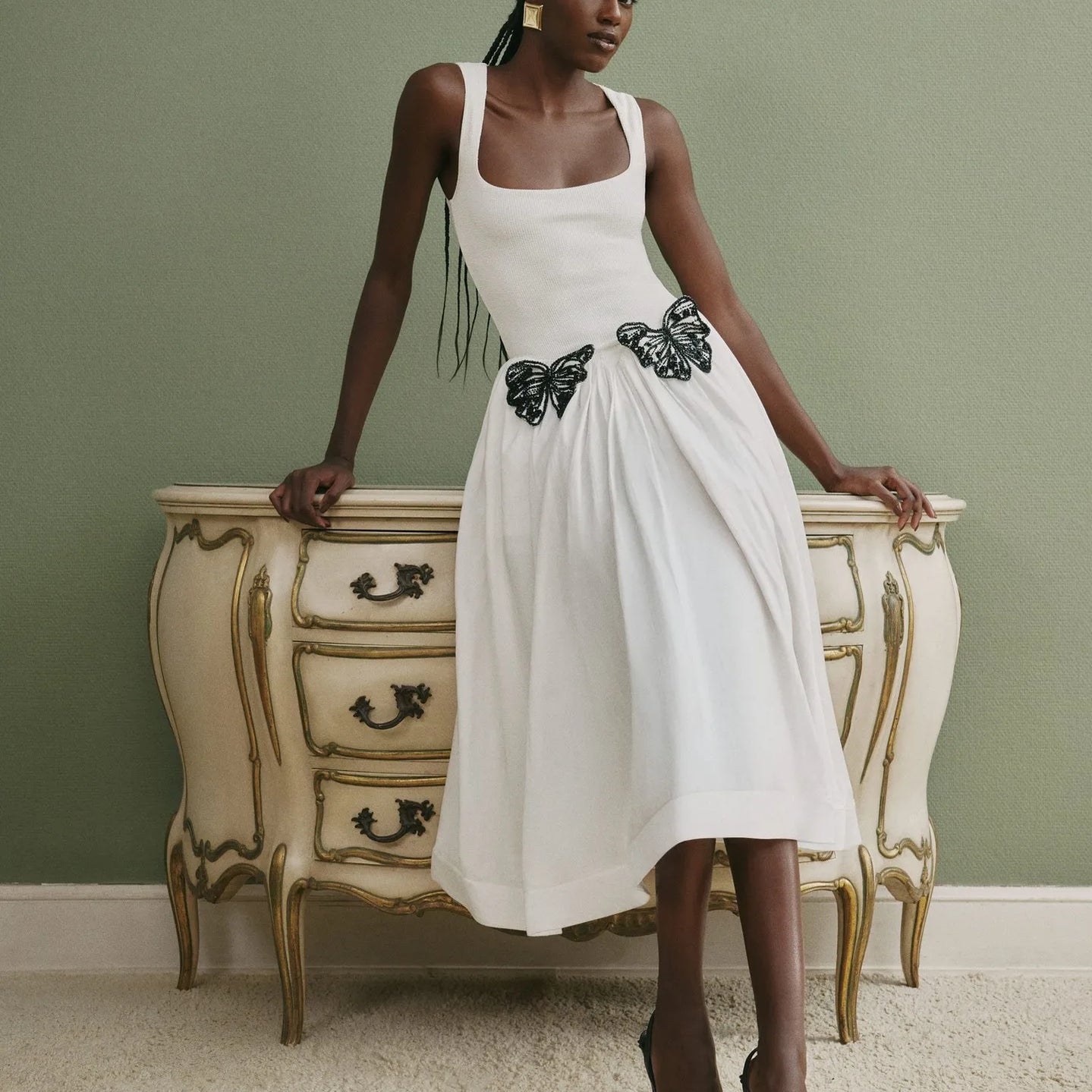 White Color Women Sleeveless Sexy O-Neck Straight Long Dress Elegant Evening Party Celebrity High Street Wear