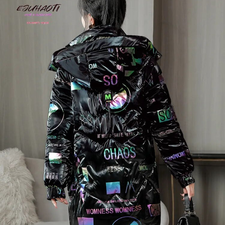 Women's Oversized Winter Coat 2024 New Mid-length Loose Jacket Ladies Elegant No-wash Parkas Korean Fashion Slim Clothes