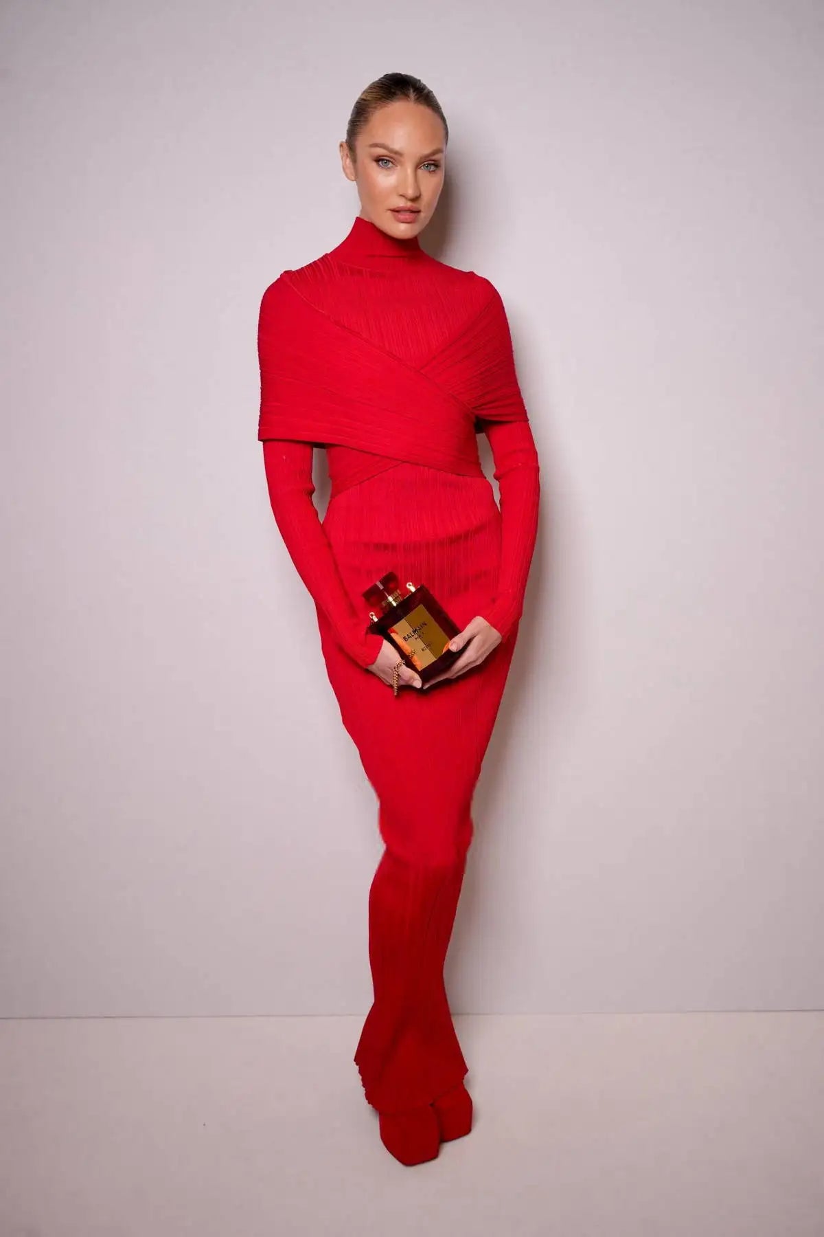 2025 New Celebrity Red Carpet Evening Party Dress Women Long Sleeve Sexy Bodycon Long Bandage Celebrate Birthday Party Dress Red