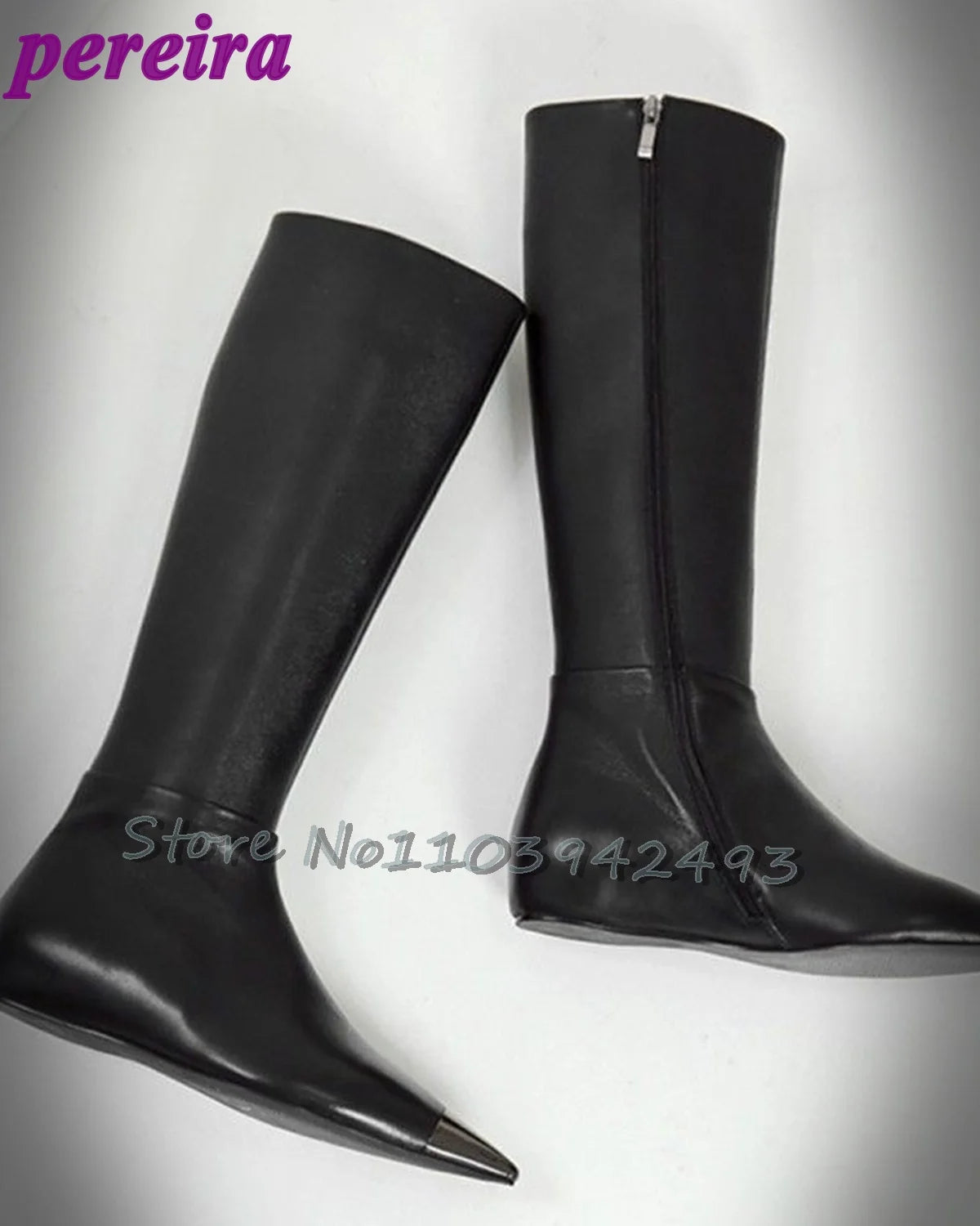 Fashion Catwalk Boots Women Botas Wide Fit Heels Loose Large Pants Tude Shoes Stiletto Knee-High Dress Winter Pull On Plus Size