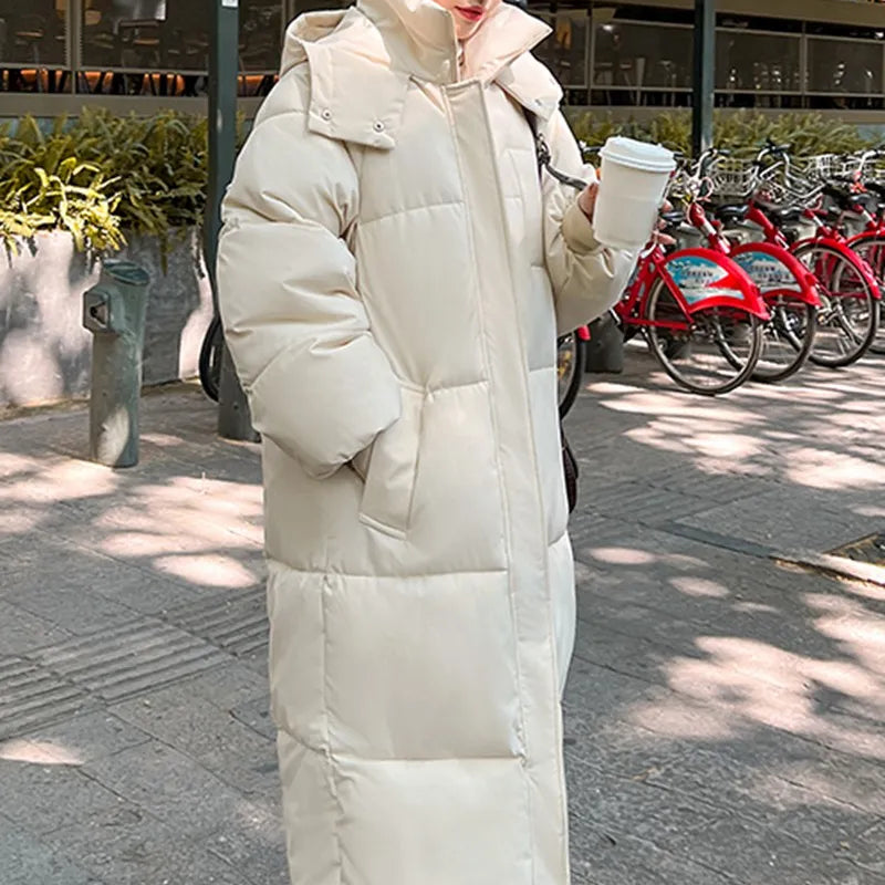 Winter and Autumn Women White Duck Down Hoodies Puffer Jackets Coats Warm Windproof Black White Coats