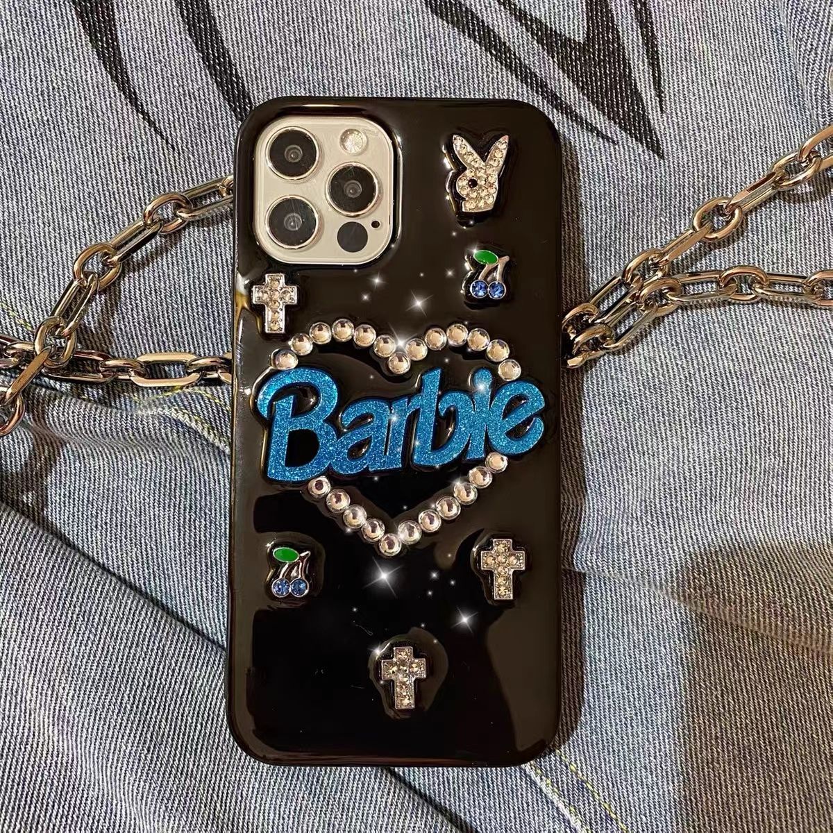 Y2K Girls Barbie Letter Phone Case Fashion Women Protective Case for Iphone14Promax Anime Female Pvc Cell Shell Cover Accesssory