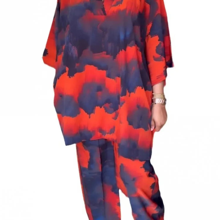 2 Piece Women Sets 2025 Plus Size Spring Autumn Matching Sets Top And Pants Suits Outfits Oversized Clothing