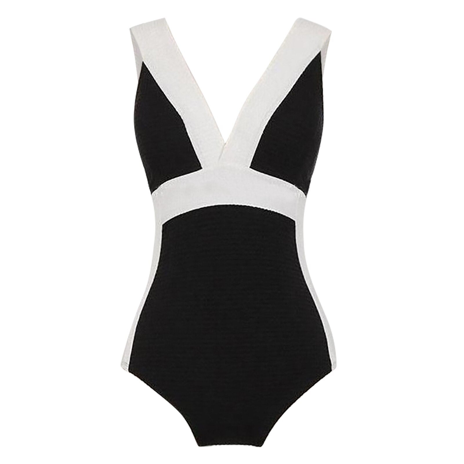 Sexy Patchwork Swimwear One Piece Swimsuit Female Push Up Monokini Bathers Bathing Suit Beachwear
