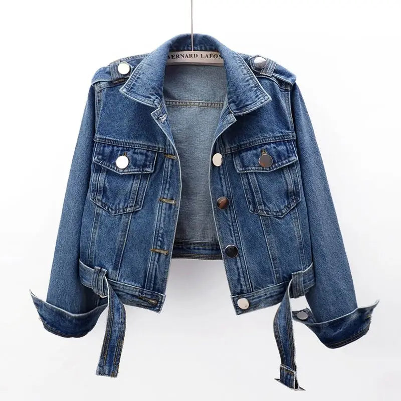 2020 spring summer autumn new women fashion casual Denim Jacket woman female OL streetwear Aq29 Blue