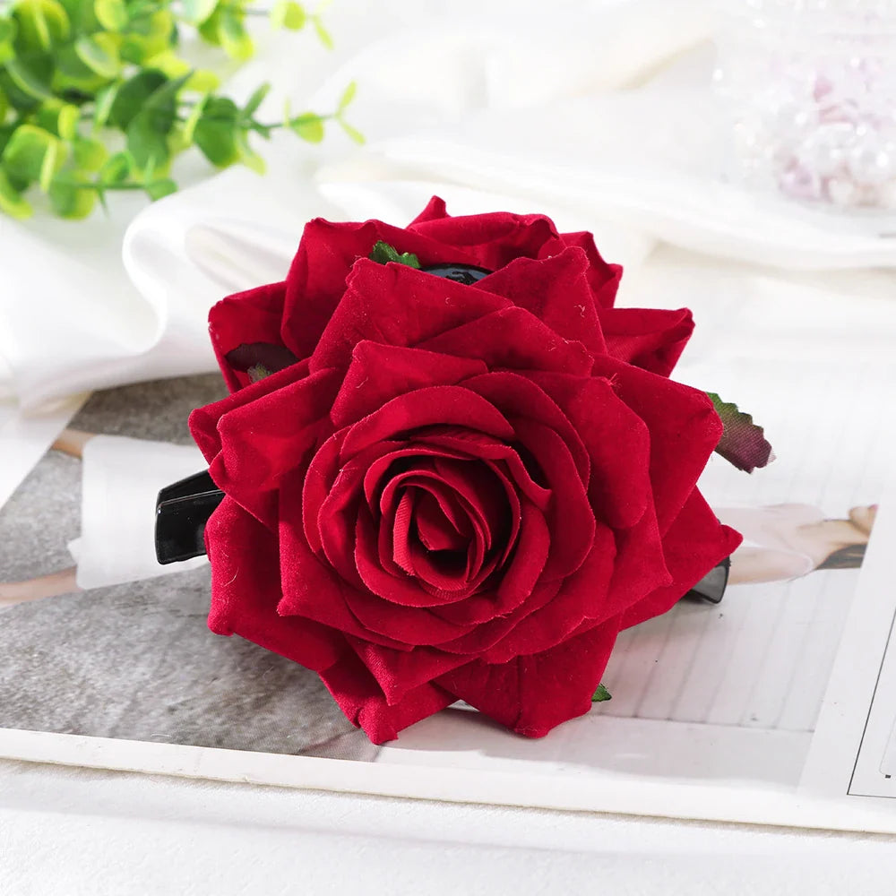 Haimeikang Large Size Flower Hair Clip Claws Hair Crab For Thick Hair Barrettes Hairpins Women Summer Fashion Hair Accessories 2612b-11CM