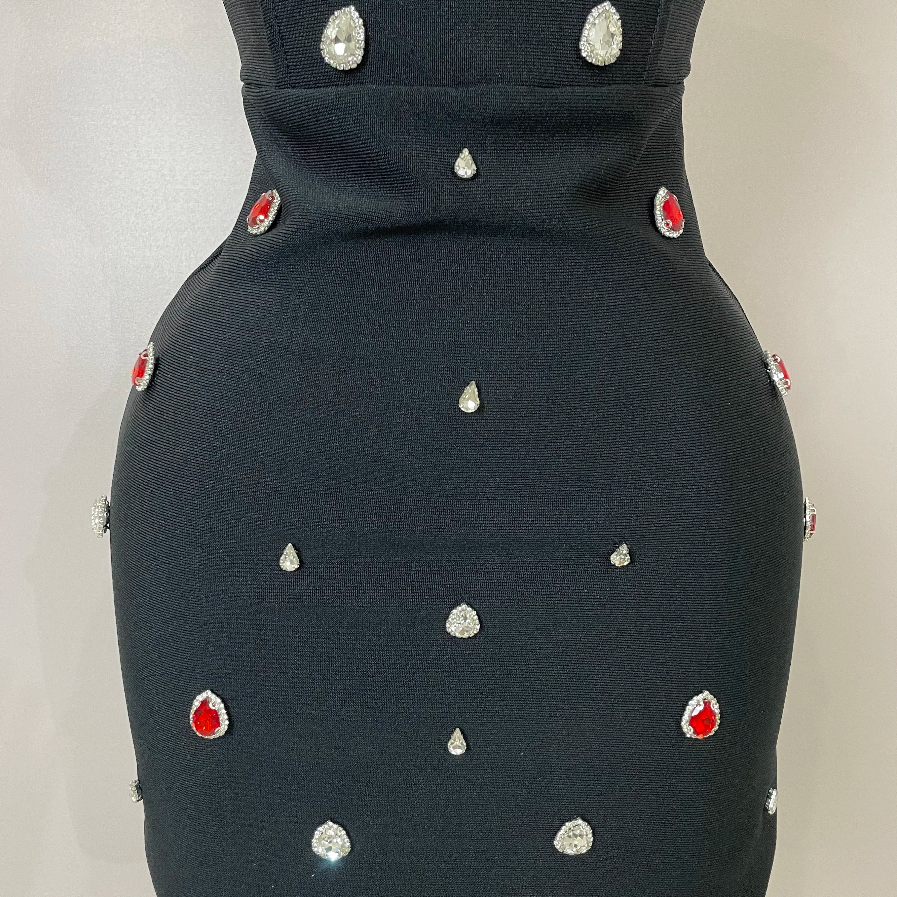 Sexy Strapless Colorful Crystal Bodycon Mini Bandage Dress 2025 Women New Elegant Party Celebrate Luxury Birthday Dress