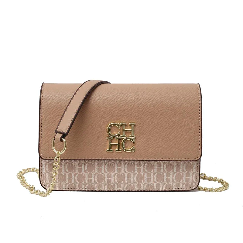 CH Pure Color Design Classic Ladies Crossbody Bag Fashion Luxury Brand Multi Embossed Ladies Handbag Ladies Shoulder Bag CHHC-5-khaki