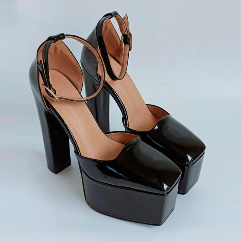 Spring and Summer New Women's High Heels Patent Leather Wedding Shoes Luxury Sexy Paris Fashion Banquet