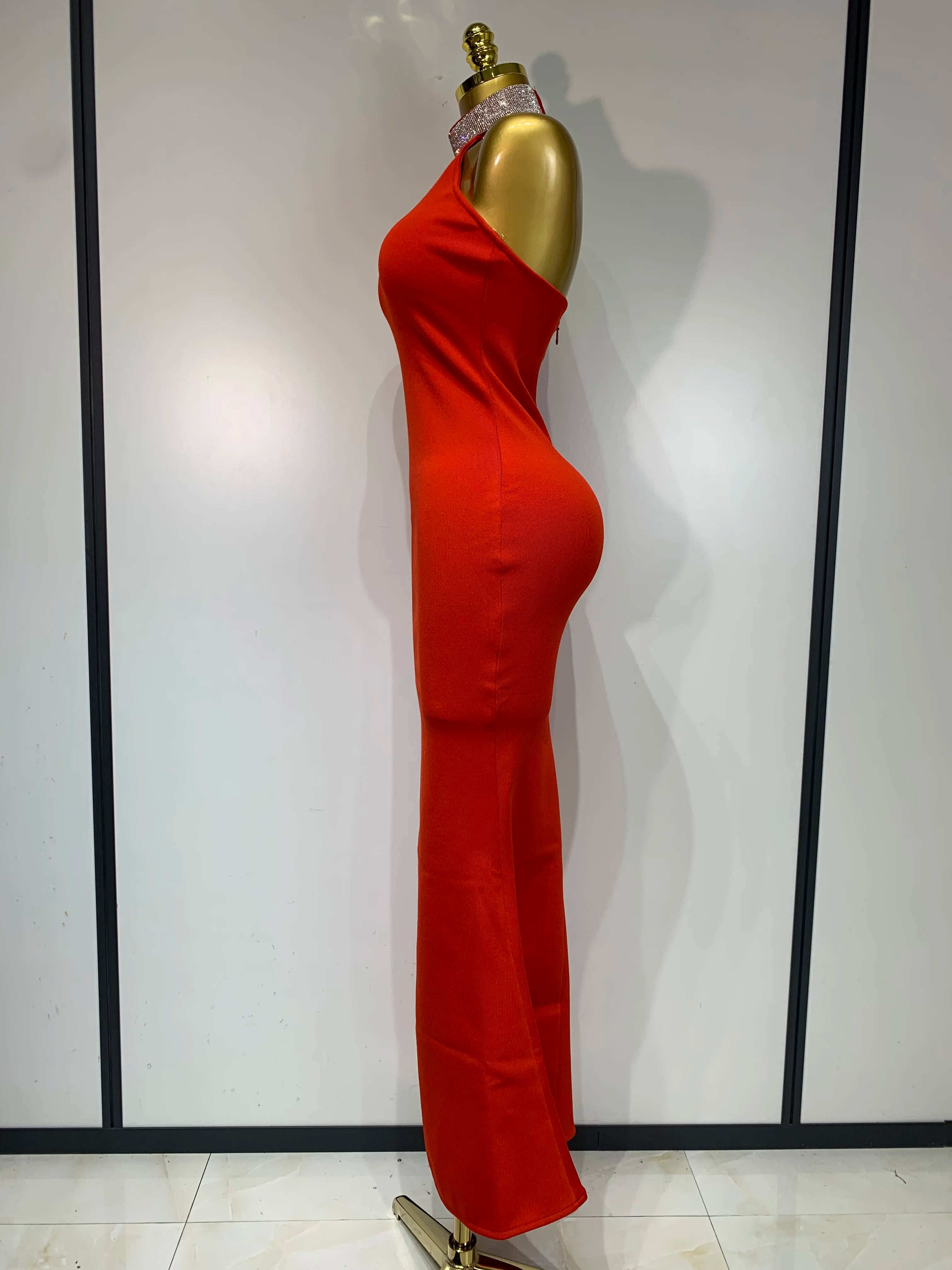 Luxury Birthday Bandage Dress Women 2025 Elegant Red Halter Backless Celebrity Evening Party Wedding Gowns Club Gala Dresses