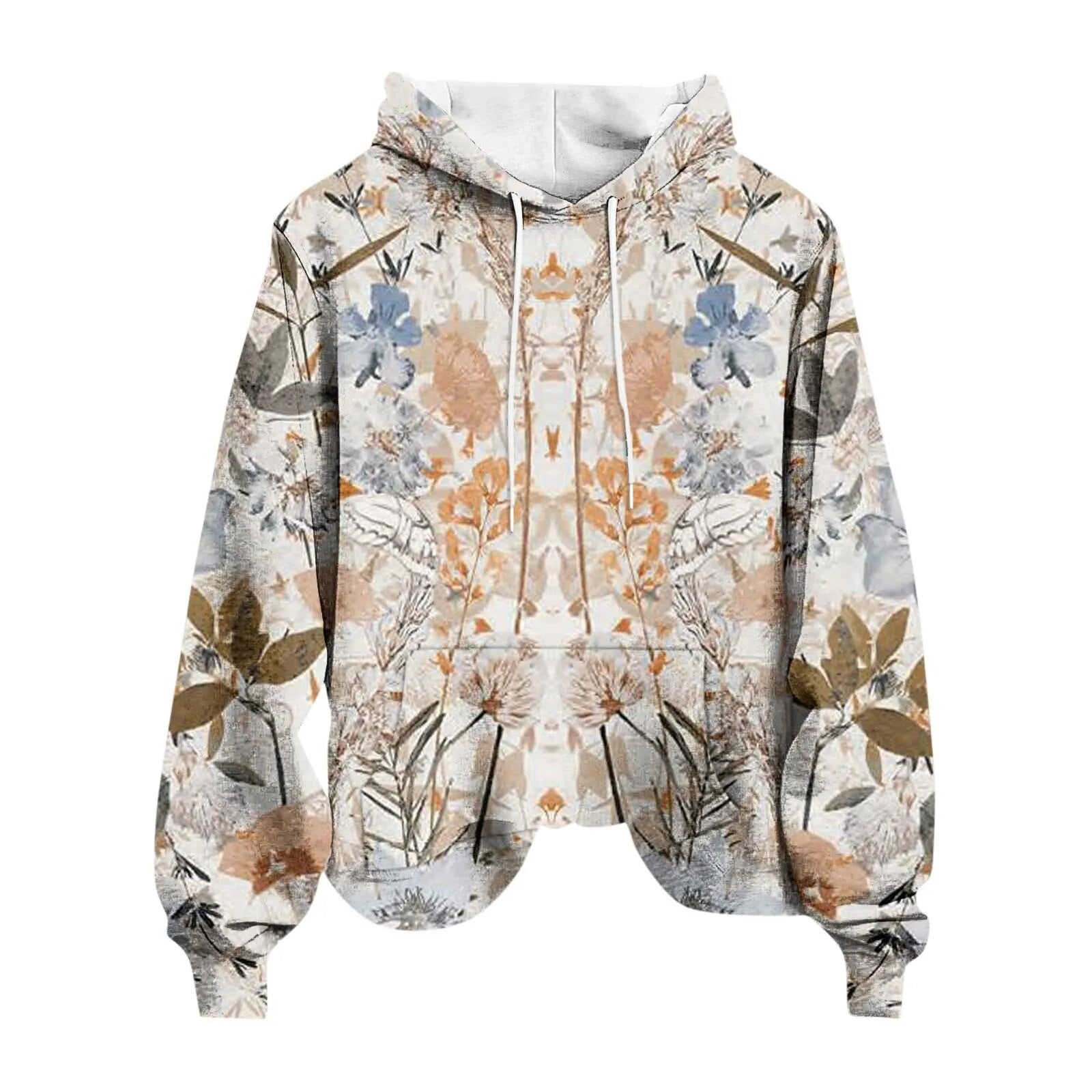 Women'S Sweatshirt Unique Hooded Women Pullover Winter 2024 Casual Long Sleeves Print Women Sweatshirts 빅사이즈 여성의류