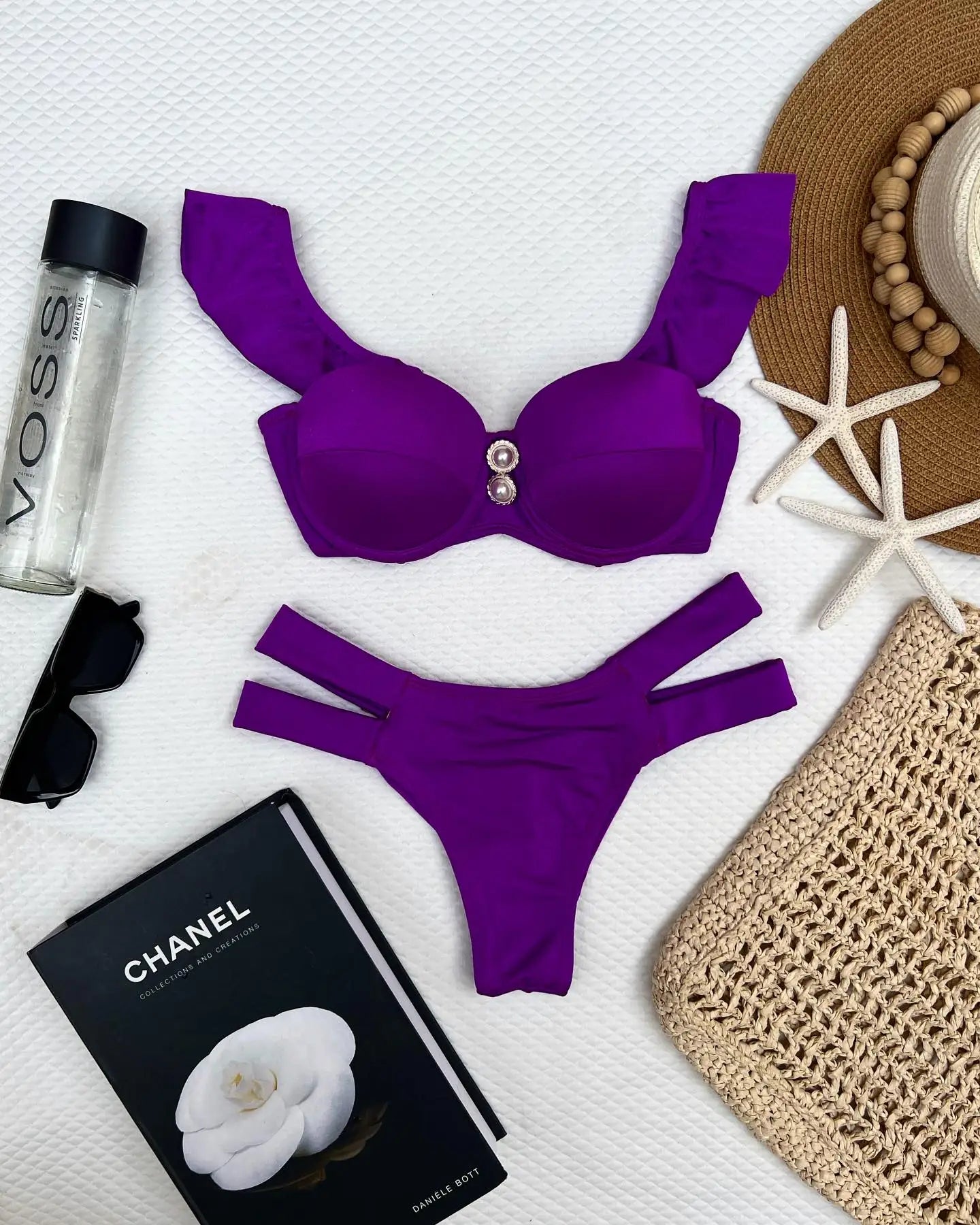 Summer Push Up Bikini Sets Solid Women's Swimsuit Vintage Print Swimwear Vacation Bathing Suit Sexy Summer Outfits Beachwear 12