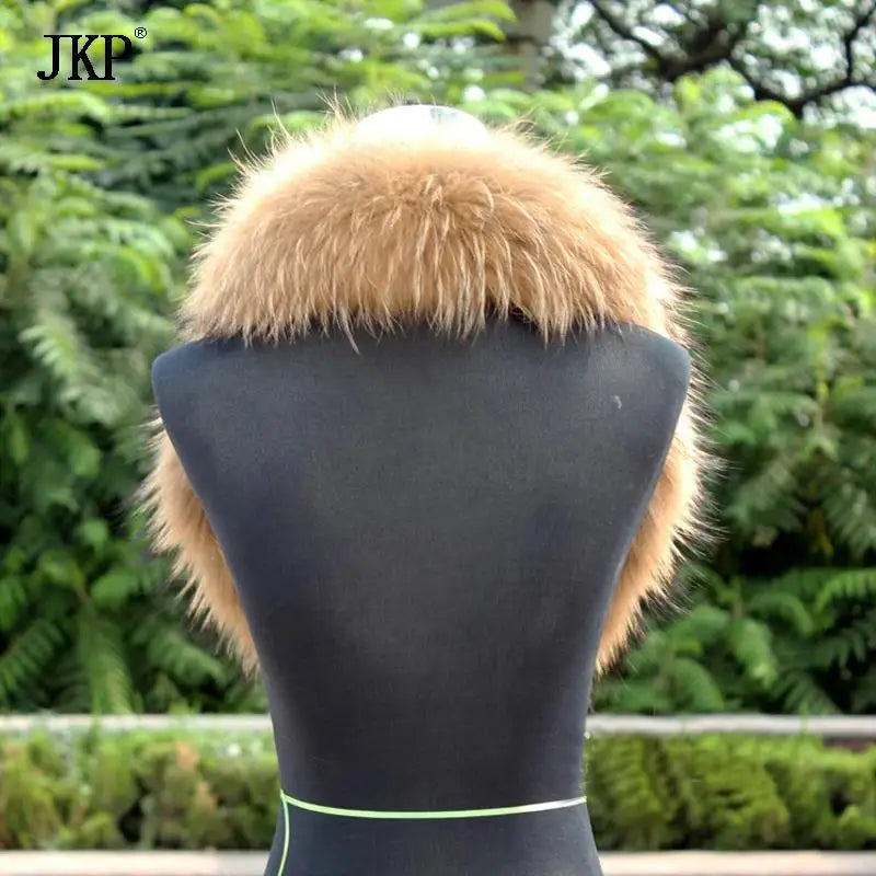 Natural Fur Collar Real raccoon fur fox collar natural scarf Genuine Big Raccoon Jacket Fur scarf warp shawl winter neck warmer